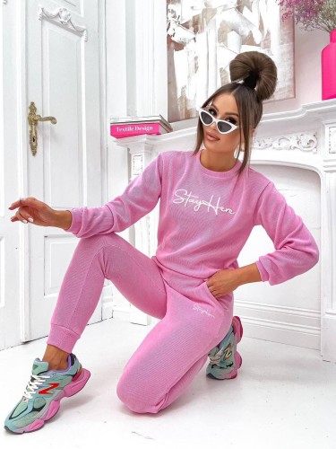 Komplet dresowy w prążek Stayhere    