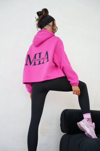 Krótka bluza logo By Mia  Label z troczkami   