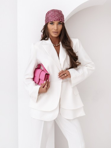 Taliowana marynarka falbanka Le Pari    