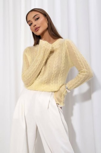 Cienki sweterek warkocz Yarn 