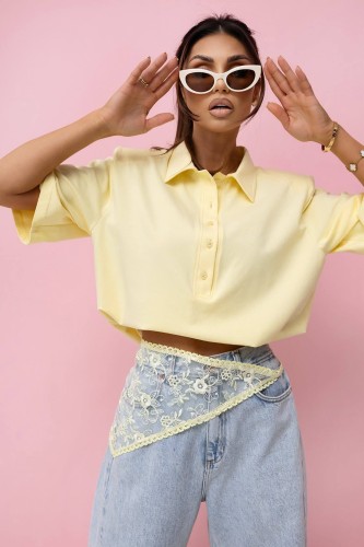 Koszulka bluzka polo over Lola Fashion