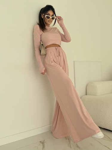 Komplet Altea krótki top i szerokie spodnie Miluna