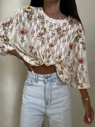 Bluzka MARMARIS II koronka łączka By Me  