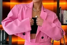 Marynarka oversize krótka Pink  La Milla 