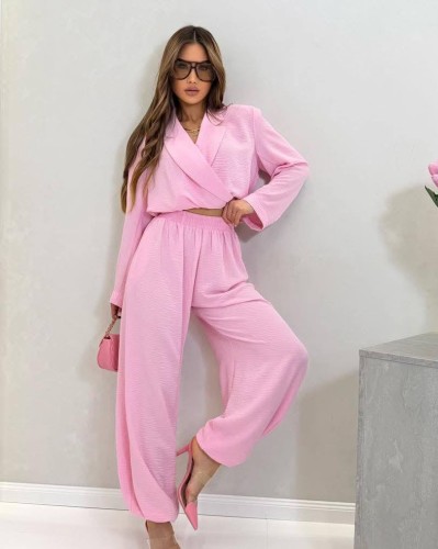 Komplet Mia lejąca marynarka i spodnie balony Millagro