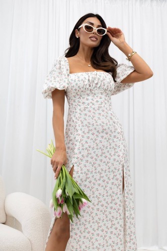 Romantyczna sukienka maxi z rozporkami M Bocharova