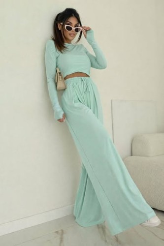 Komplet Altea krótki top i szerokie spodnie Miluna  