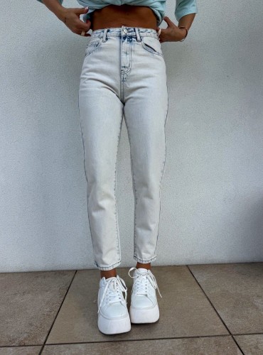 Jeansy MOM FIT light blue  By Me   