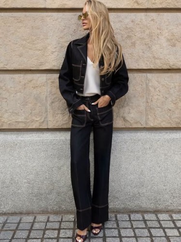 Spodnie proste jeans La Diva Mia