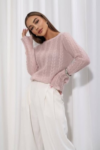 Cienki sweterek warkocz Yarn   