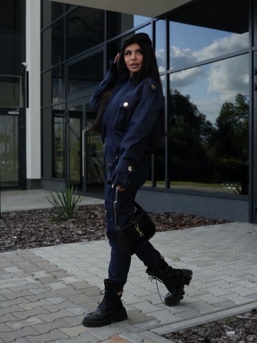 Krótka kurtka denim Lavestino 
