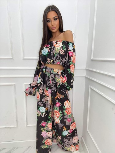 Komplet hiszpanka i szerokie spodnie