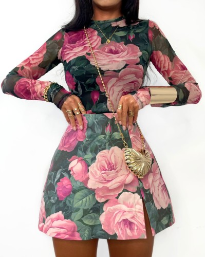 Spódnico-spodenki jeans print La Milla     