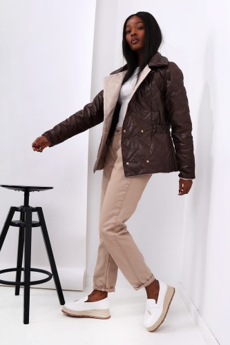 Pikowana kurtka z kolorową podszewką New Story La Donna 